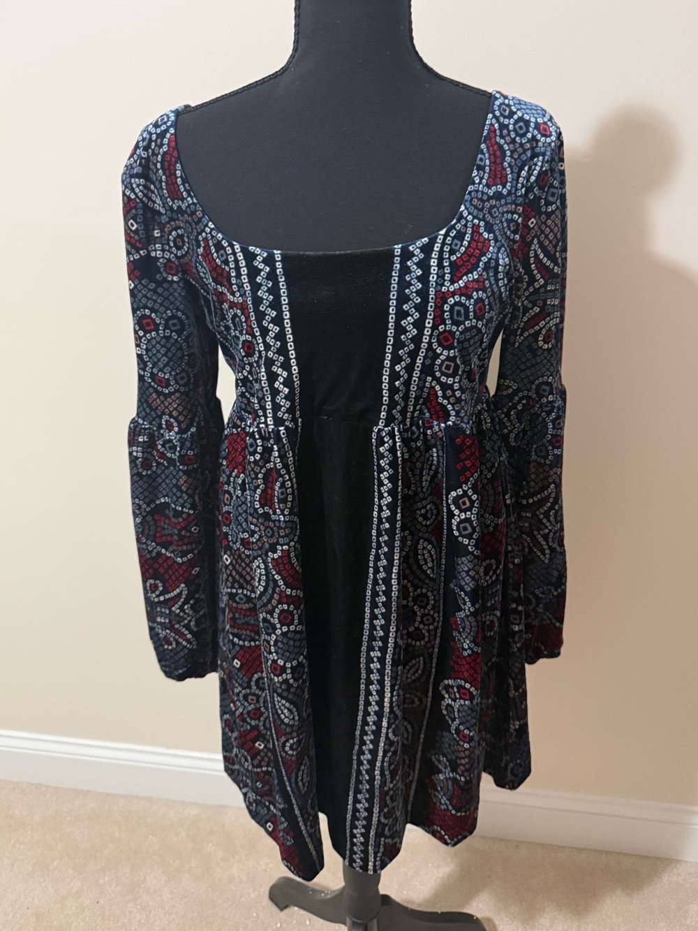 Free People Multicolor Patterned Mini Dress